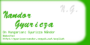 nandor gyuricza business card